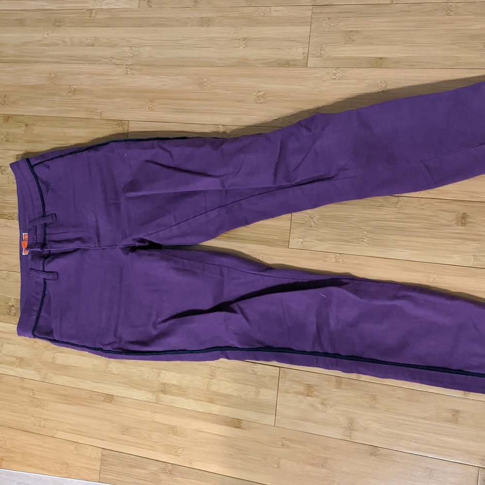 modcloth skinny tuxedo stripe pants 0
